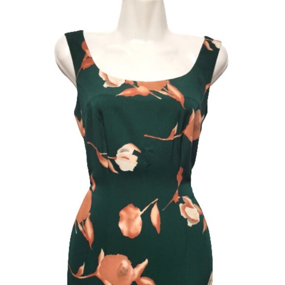 Green Maxi Long Dress Gown Sleeveless Mermaid Style Long Dress - Size XS/S - Picture 2 of 15